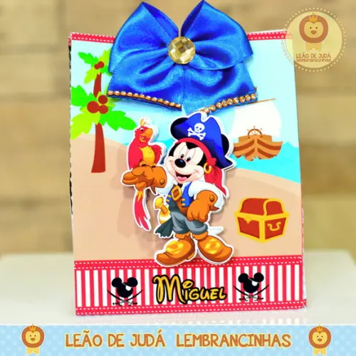 Sacolinha Tema Mickey Pirata