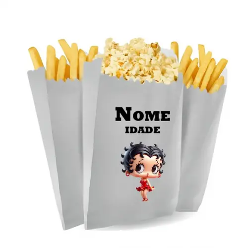 Saquinho de Pipoca e Batata Tema Betty Boop