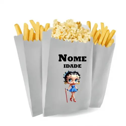 Saquinho de Pipoca e Batata Tema Betty Boop