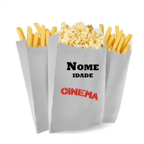 Saquinho de Pipoca e Batata Tema Cinema