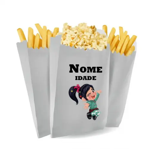 Saquinho de Pipoca e Batata Tema Vanellope