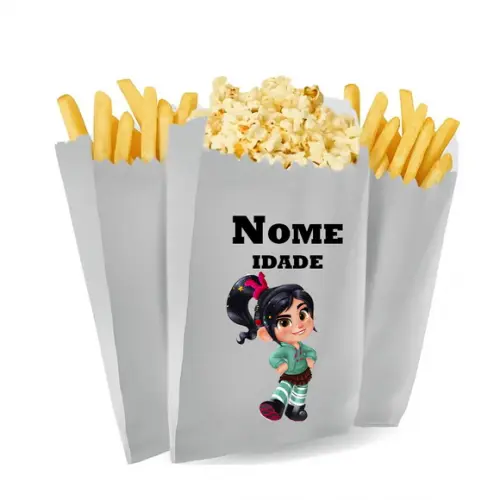 Saquinho de Pipoca e Batata Tema Vanellope
