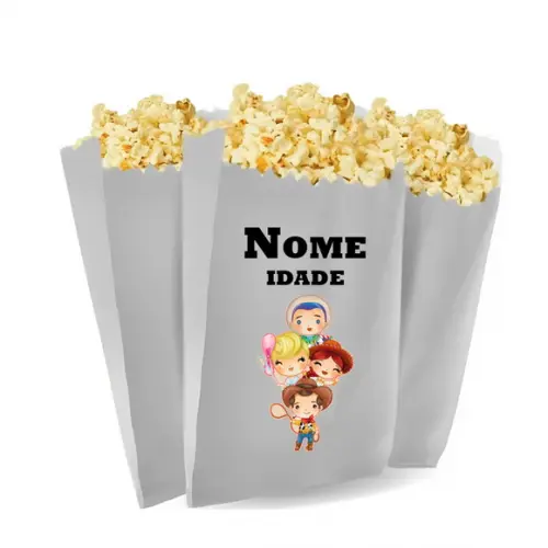 Saquinho de Pipoca Personalizado 13x7,5cm Toy Story