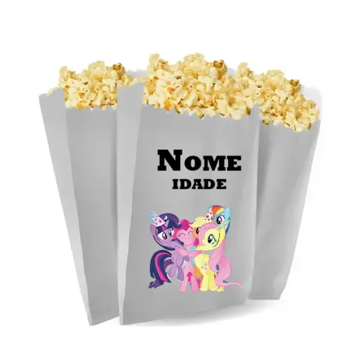 Saquinho de Pipoca Personalizado 13x7cm My Little Pony