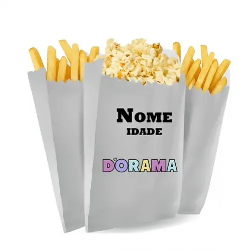 Saquinho de Pipoca Tema Dorama Festa Infantil