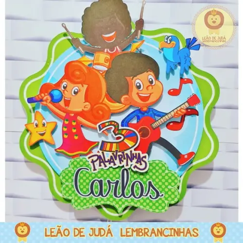 TOPO DE BOLO 3 palavrinhas