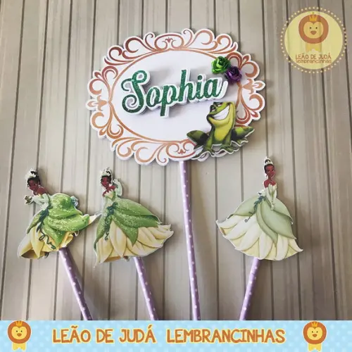 TOPO DE BOLO a princesa e o sapo
