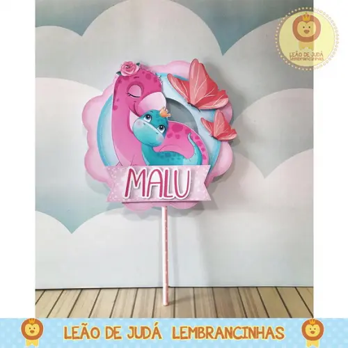 TOPO DE BOLO dinossauro menina