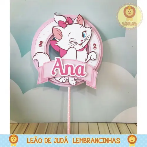 TOPO DE BOLO gatinha marie