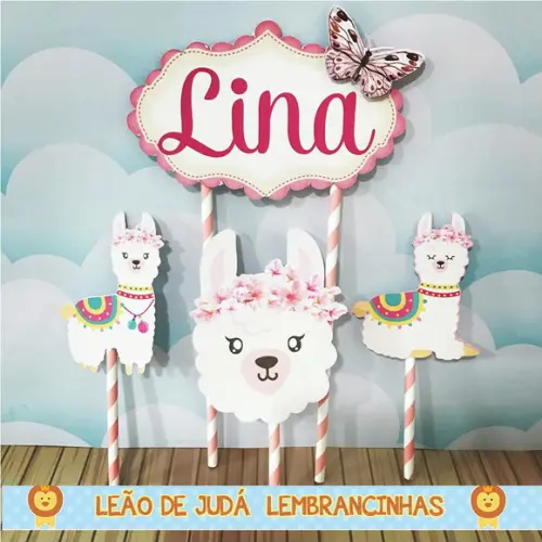 TOPO DE BOLO LHAMA