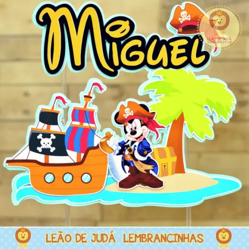 TOPO DE BOLO Mickey Pirata