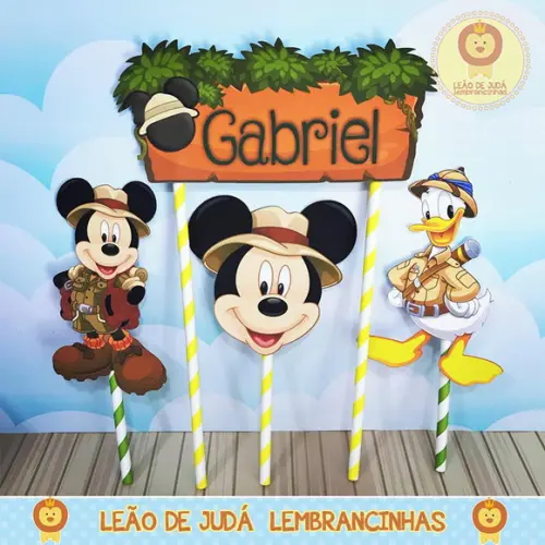 TOPO DE BOLO Mickey Safári