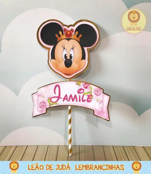 TOPO DE BOLO minnie realeza
