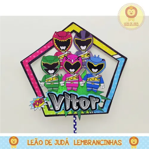 TOPO DE BOLO power rangers