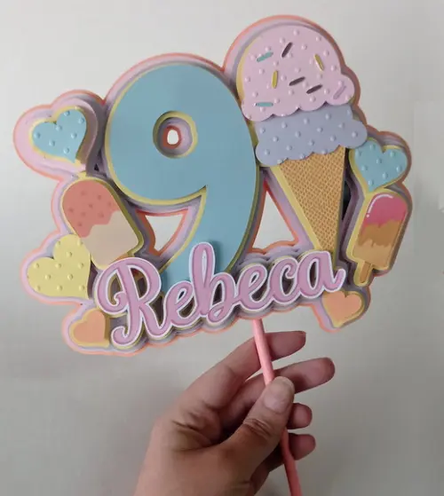 Topo de Bolo Sorveteria
