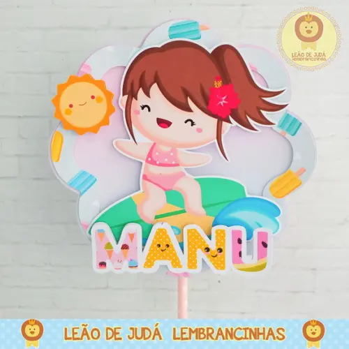 TOPO DE BOLO Tema Praia