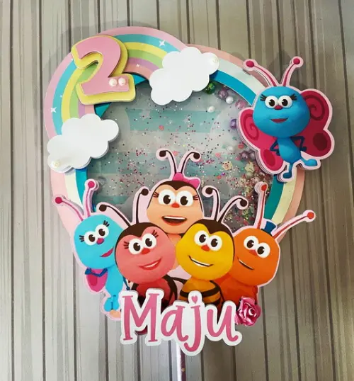 Topo de Bolo Tema Bichikids