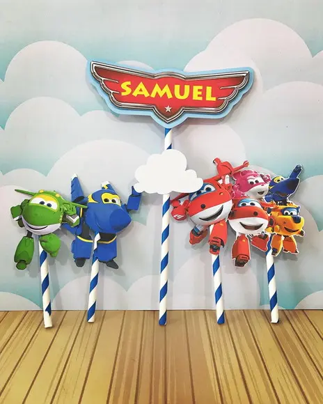 Topo de Bolo Tema Super Wings