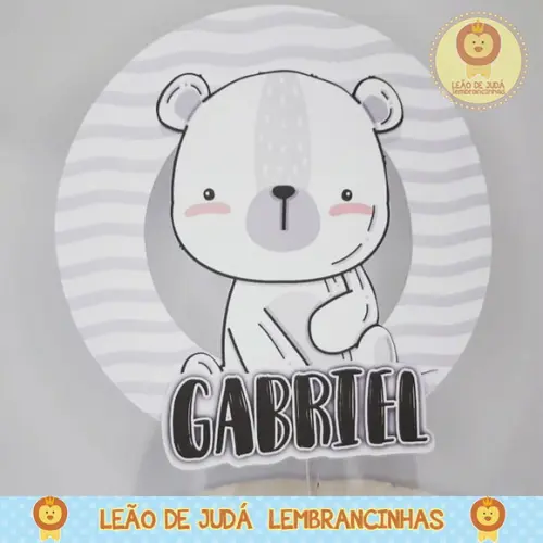 TOPO DE BOLO urso minimalista