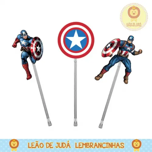 Topper para Docinho Tema Capitão América