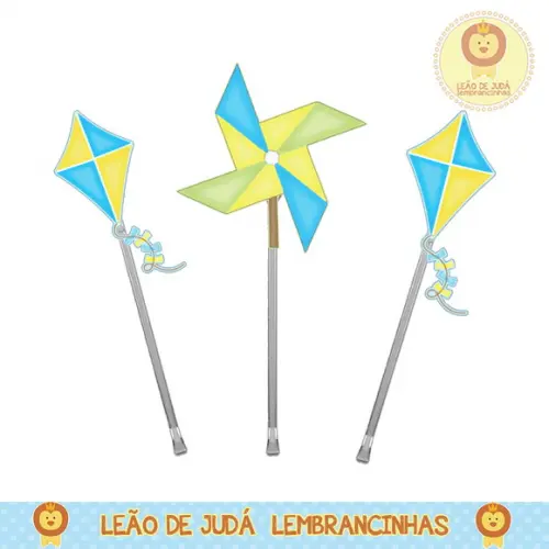 Topper para Docinho Tema Pipa e Catavento