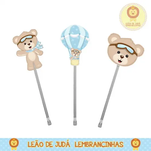 Topper Para Docinho Tema Ursinho Baloeiro