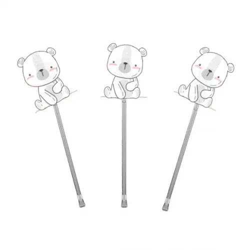 Topper para Docinhos Tema Ursinho Minimalista 50 Unidades