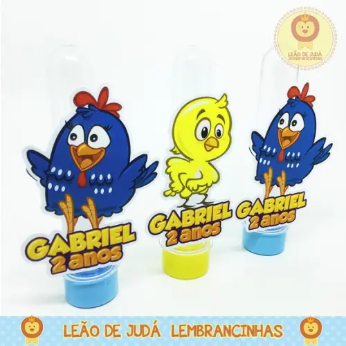 Tubete 13cm tema Galinha Pintadinha