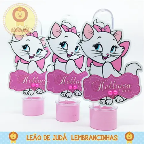 Tubete 13cm Tema Gata Marie