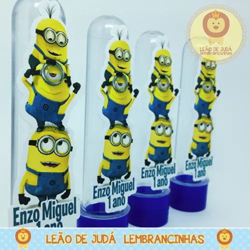 Tubete 13cm tema minions