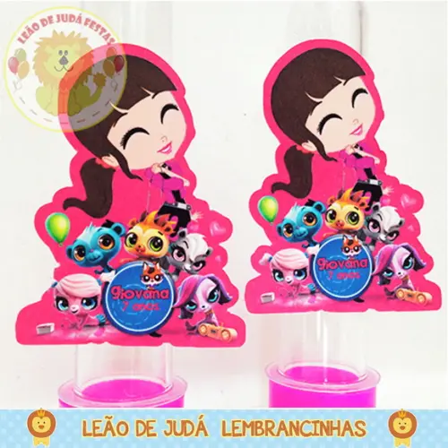 Tubete 13cm tema my little pet shop
