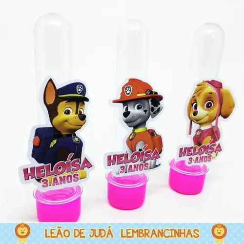 Tubete 13cm tema Patrulha Canina