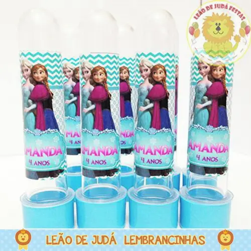 Tubete adesivado 13cm tema Frozen modelo 2