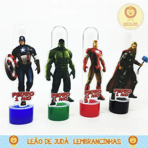 Tubete 13cm tema vingadores