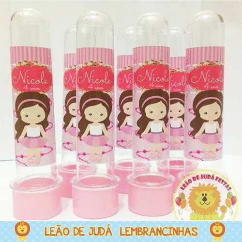 Tubete adesivado 13cm tema Bailarina