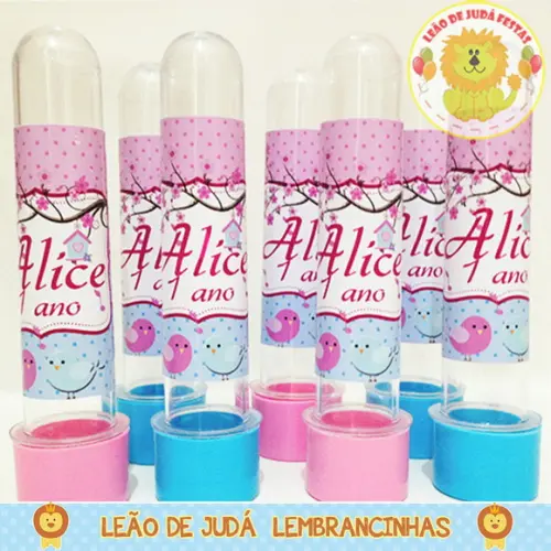 Tubete adesivado 13cm tema Jardim
