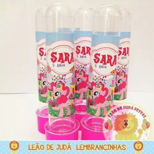 Tubete Adesivado 13cm Tema My Little Pony