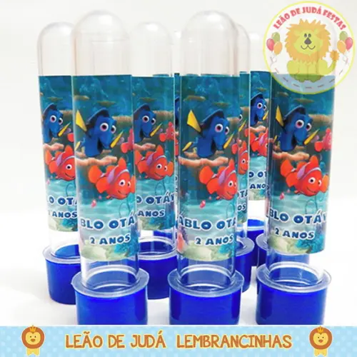 Tubete adesivado 13cm tema Procurando Nemo