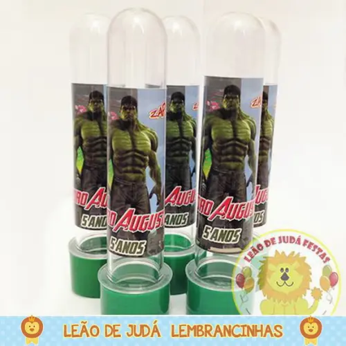 Tubete adesivado 13cm tema Vingadores