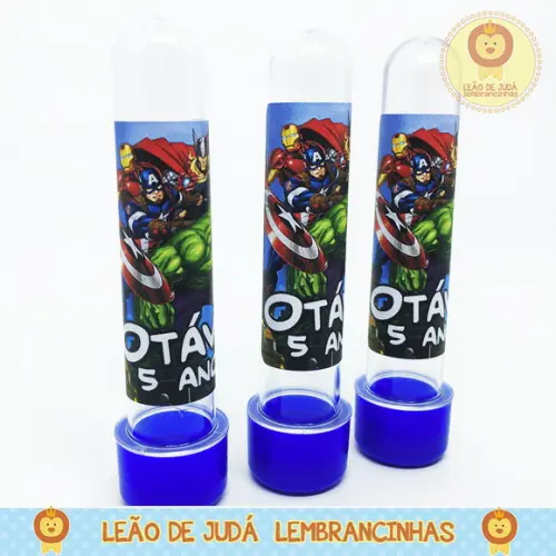 Tubete adesivado 13cm tema Vingadores modelo 4