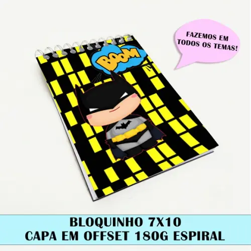 .bloquinho para Festa Tema Batman