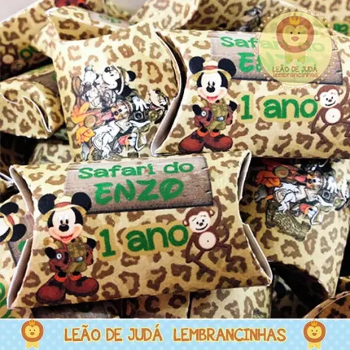 Bala Personalizada Na Caixinha Mickey Safári