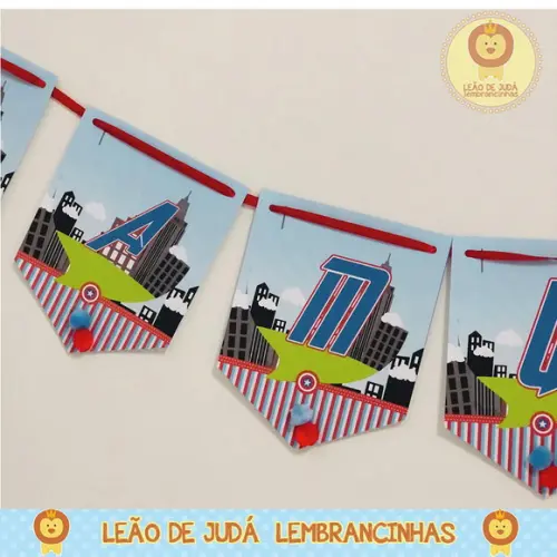 Bandeirola Personalizada capitão america