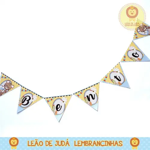 Bandeirola Personalizada bosque tribal