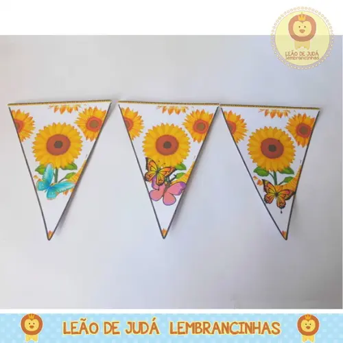 Bandeirola Personalizada girassol