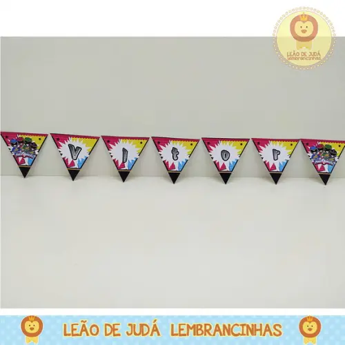 Bandeirola Personalizada power rangers