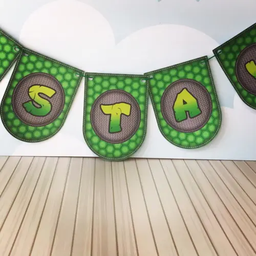 Bandeirola Personalizada Tartaruga Ninja