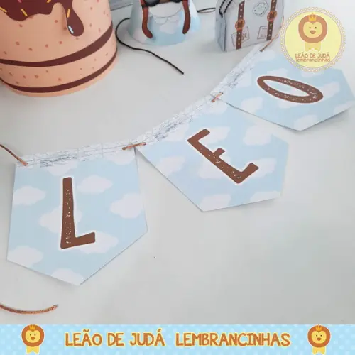 Bandeirola Personalizada Tema Aviador