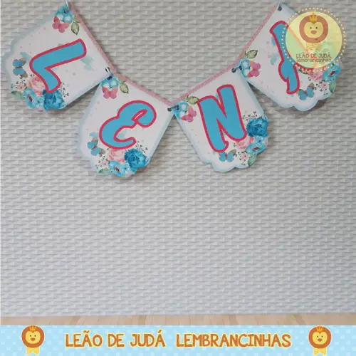 Bandeirola Personalizada tema Borboleta