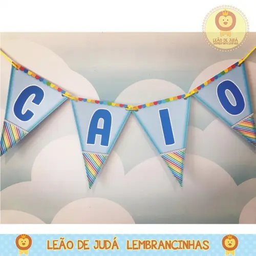 Bandeirola Personalizada Tema bolofofos